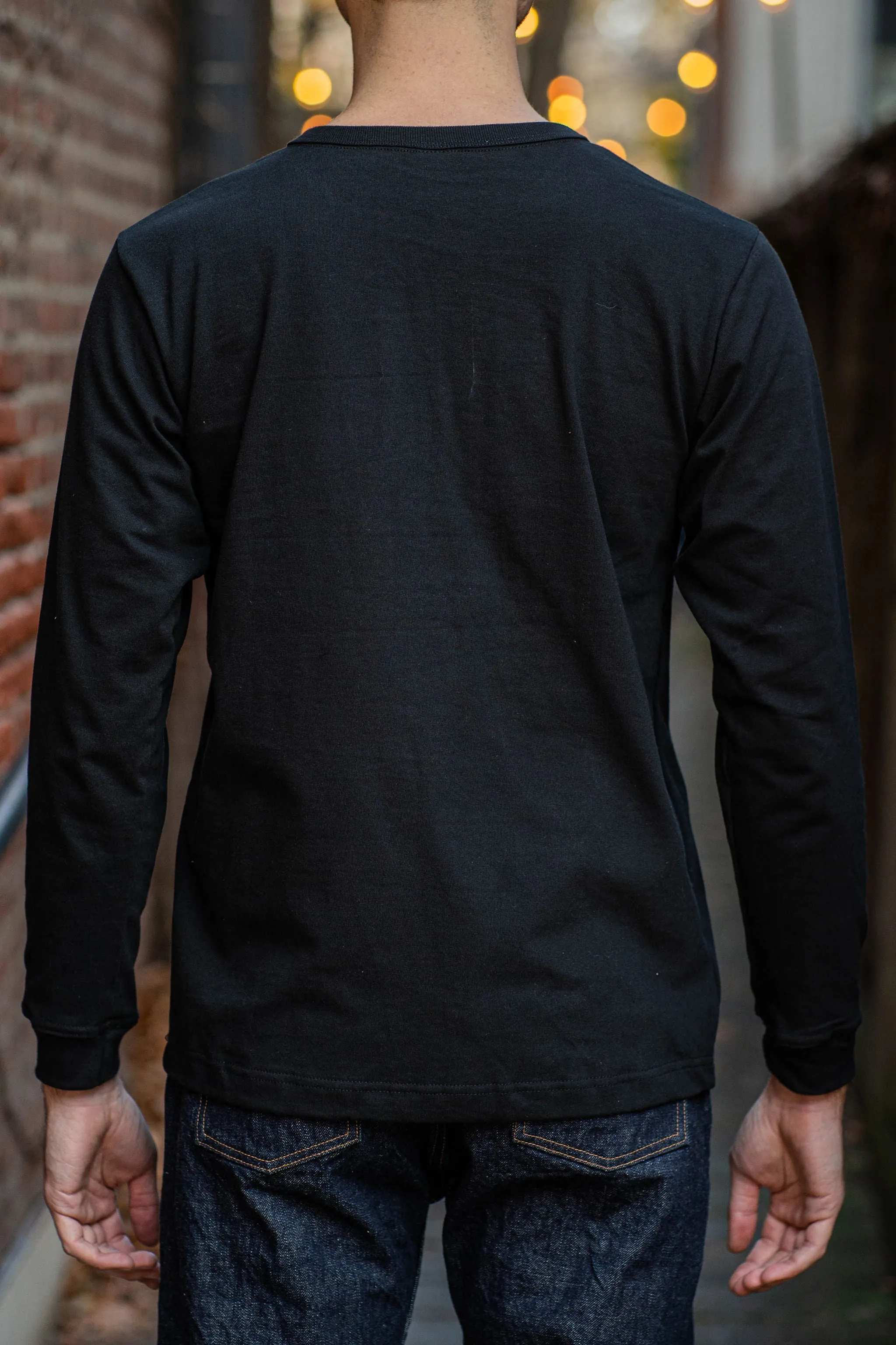 3sixteen Long Sleeve Henley - Black