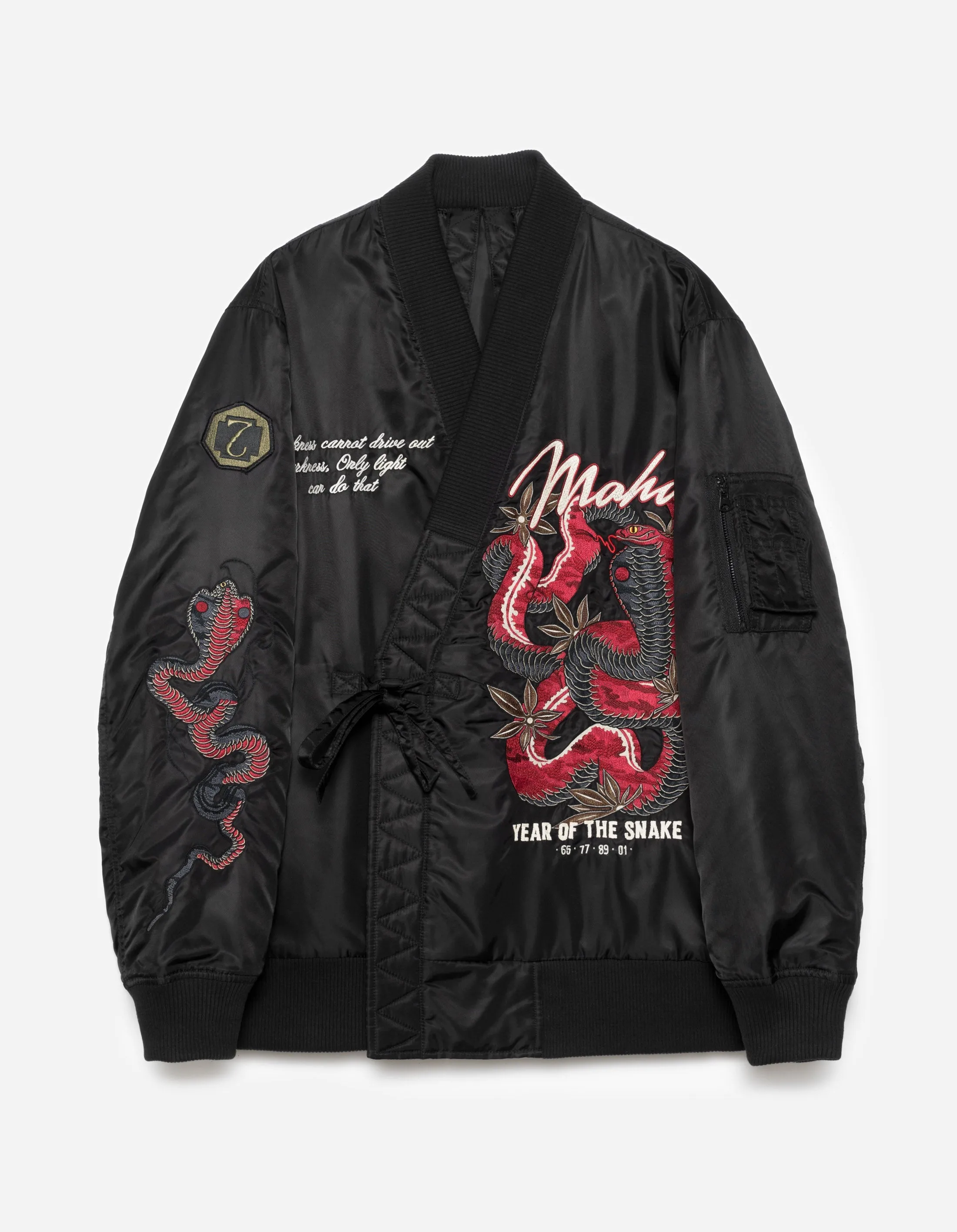 6006 Year of the Snake MA1 Kimono Black