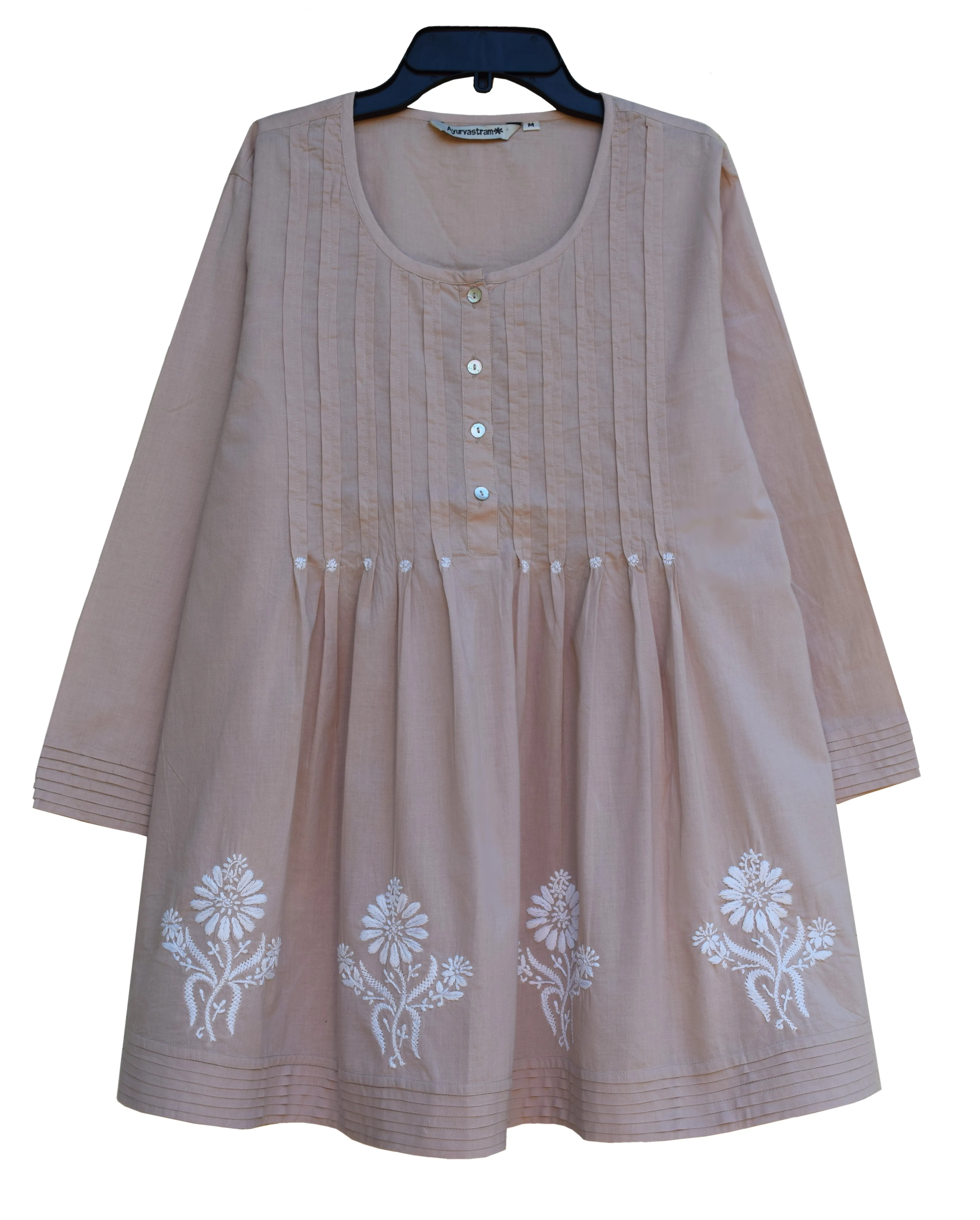 AHANA Pure Cotton Hans Embroidered Tunic Top Kurti