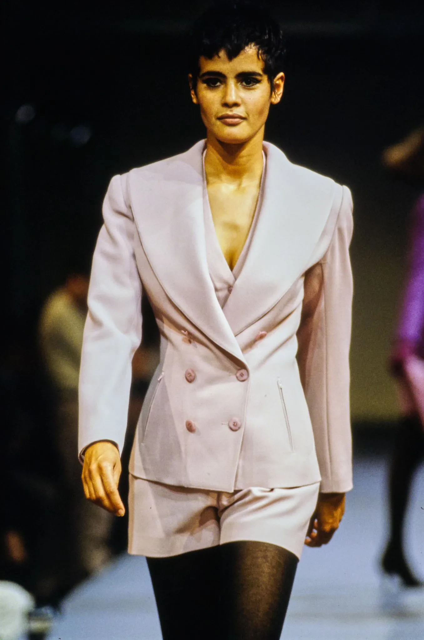 ALAIA A/W 1990 RUNWAY BLUSH PINK 5-PIECE SUIT