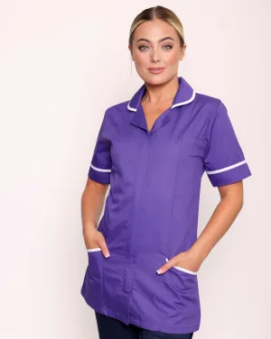 Alcott Ladies Healthcare Tunic - Purple / White