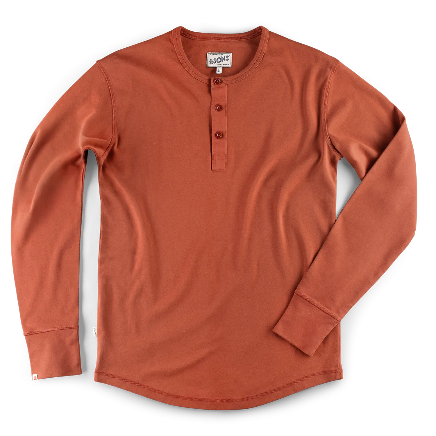 &SONS The New Elder Henley Shirt Auburn