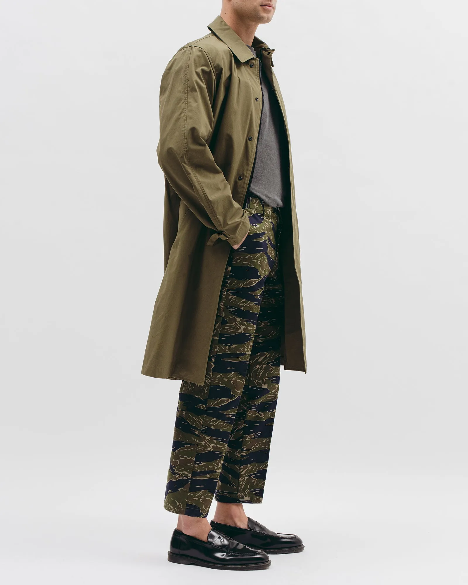 Belted Overcoat - Tropical Green