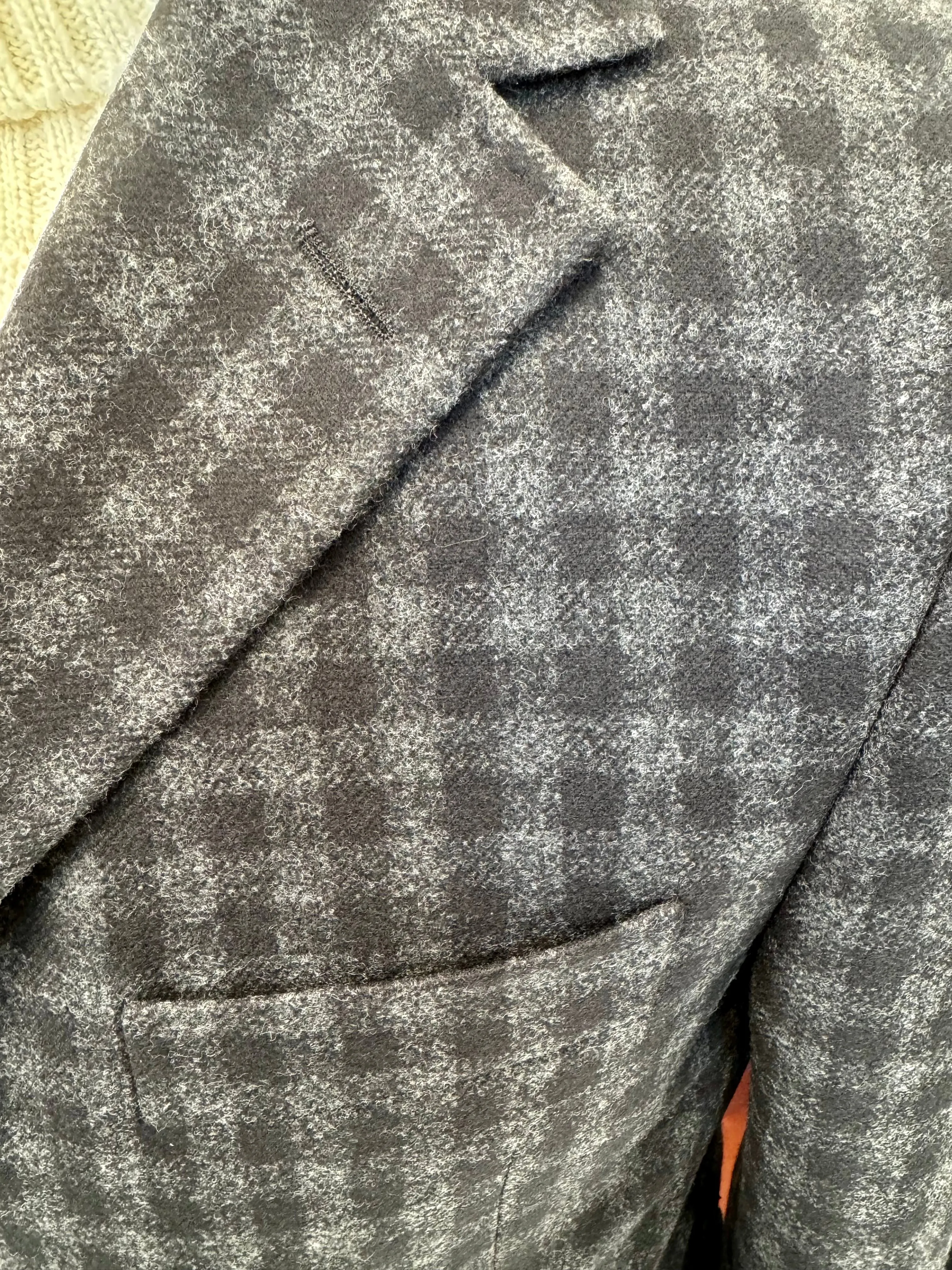 Black Label Black/Grey Check Overcoat