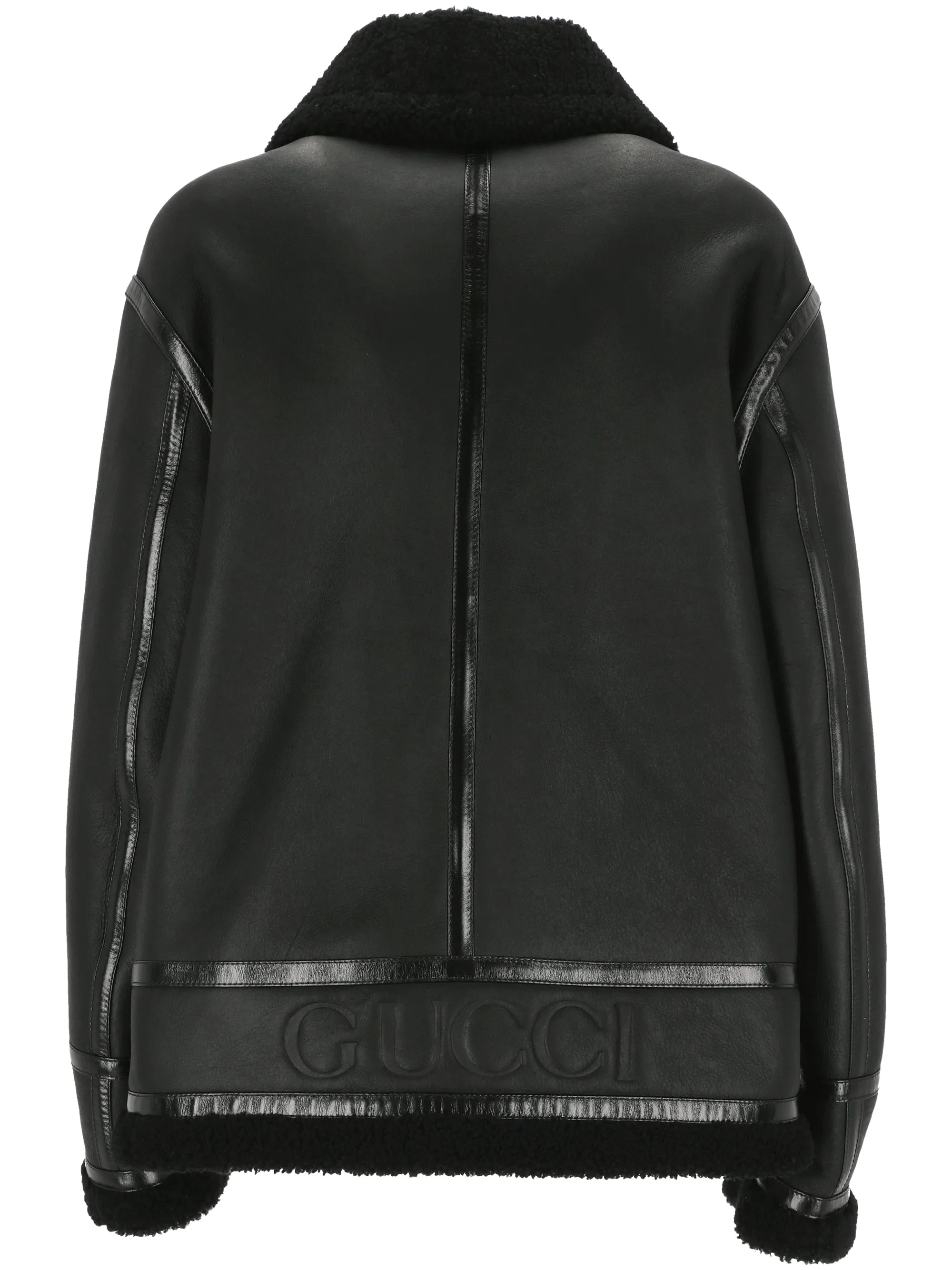 Black Lambskin Shearling Trim Jacket