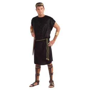 Black roman tunic for men