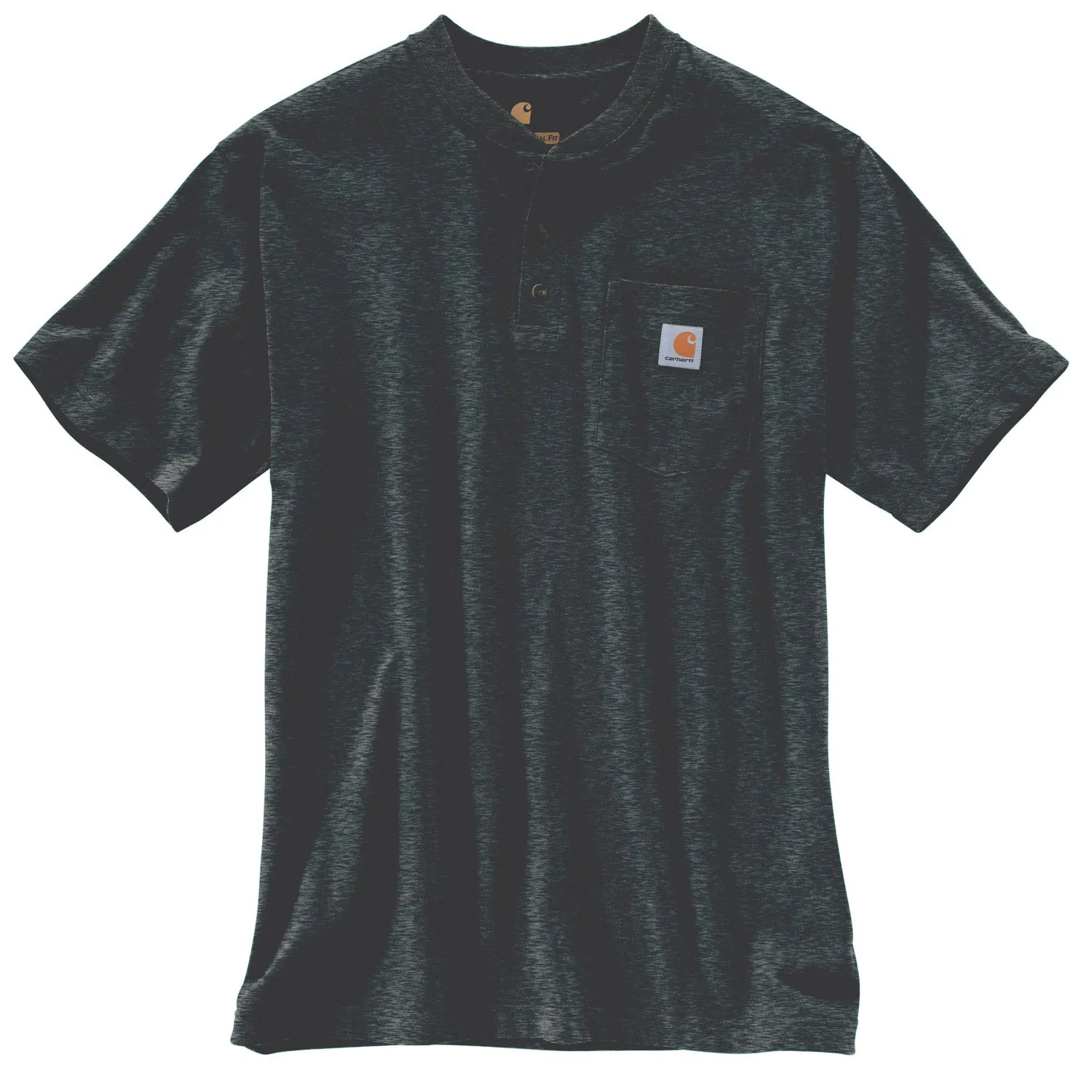 Carhartt Men's Short Sleeve Pocket Henley_Carbon Heather