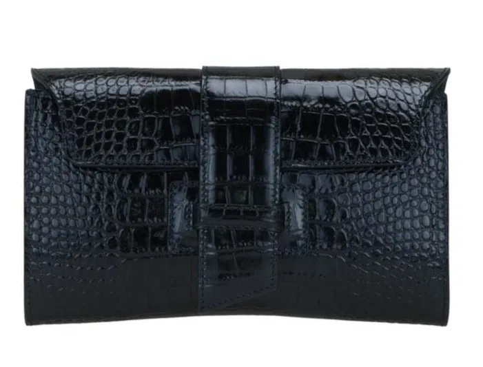 Clutch Patrizia leather clasp