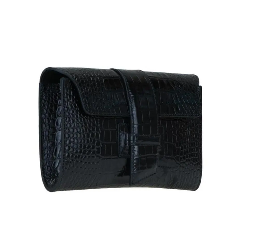 Clutch Patrizia leather clasp