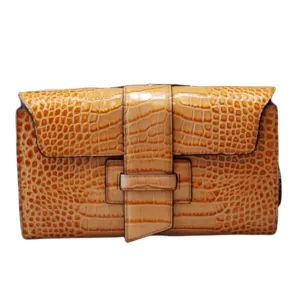 Clutch Patrizia leather clasp