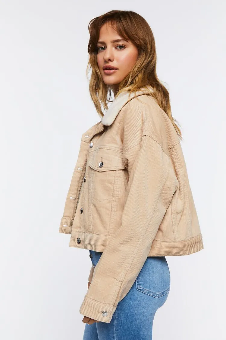 Cotton Faux Shearling Jacket