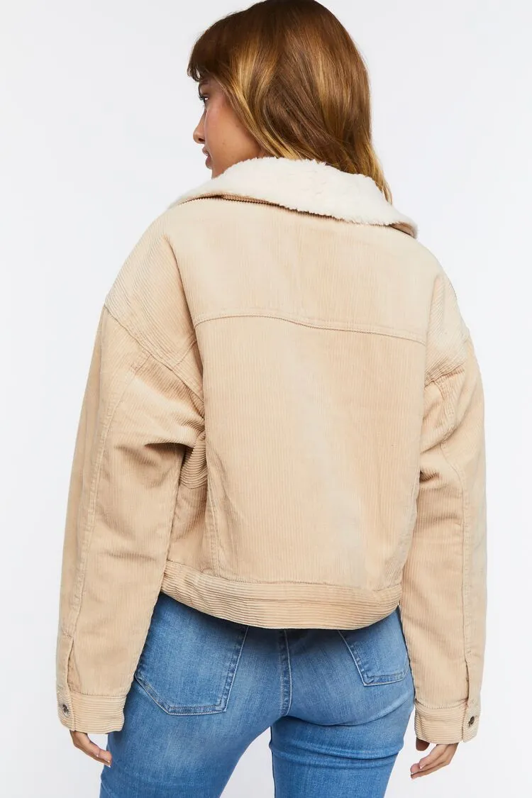 Cotton Faux Shearling Jacket