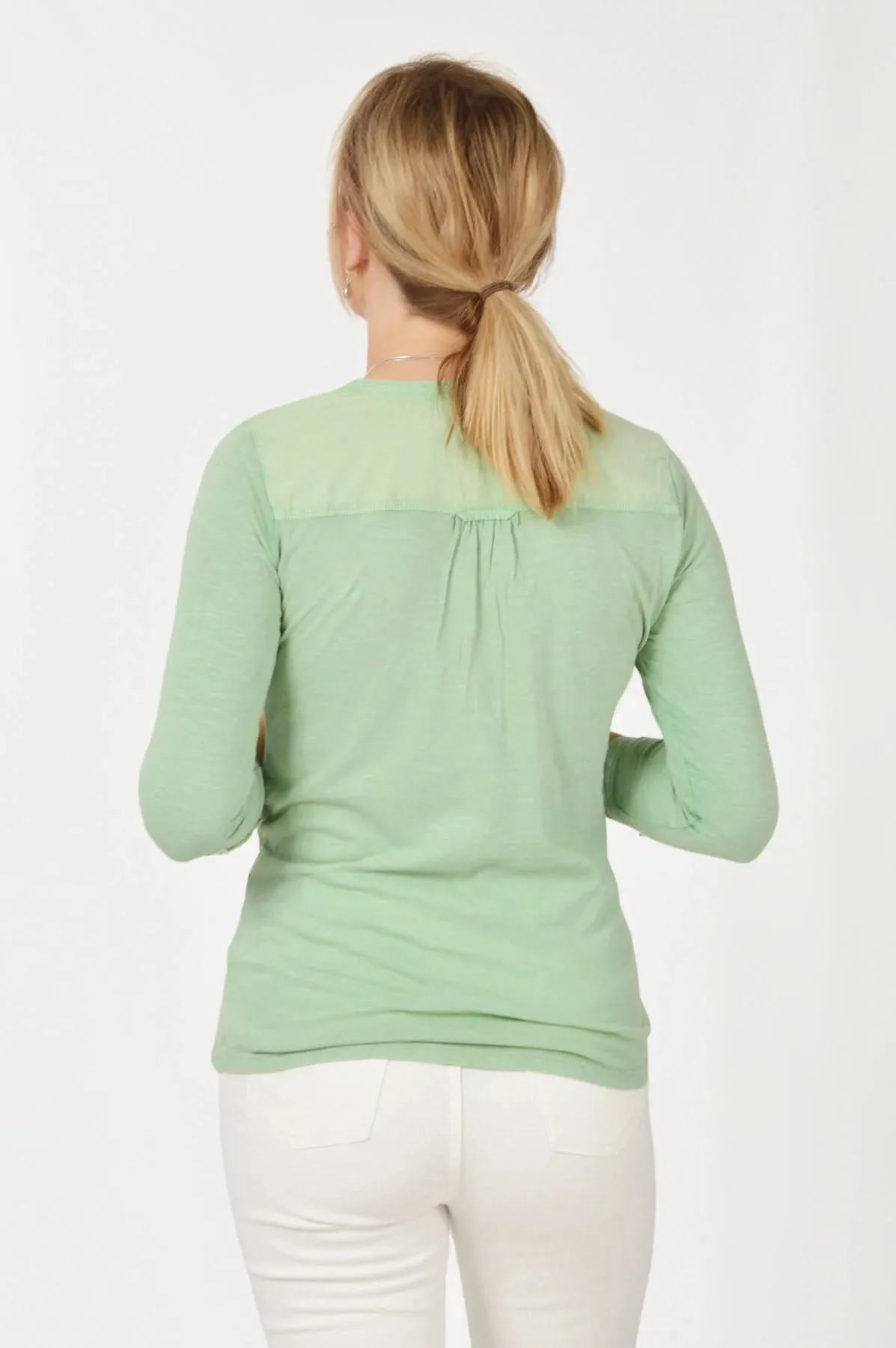 Cotton Jersey Henley Top