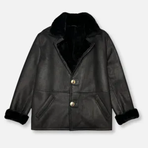 Dillinger Leather Shearling Overcoat Jacket