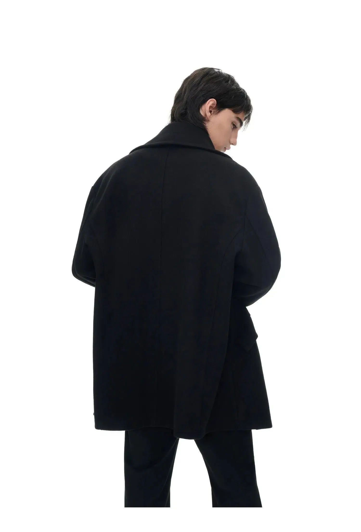 Double-Breasted Lapel Overcoat