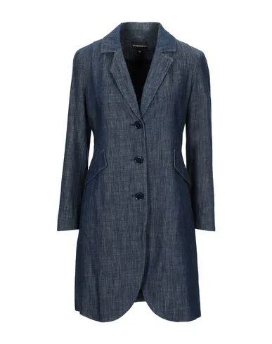 Emporio Armani Women Overcoat Blue 10 UK