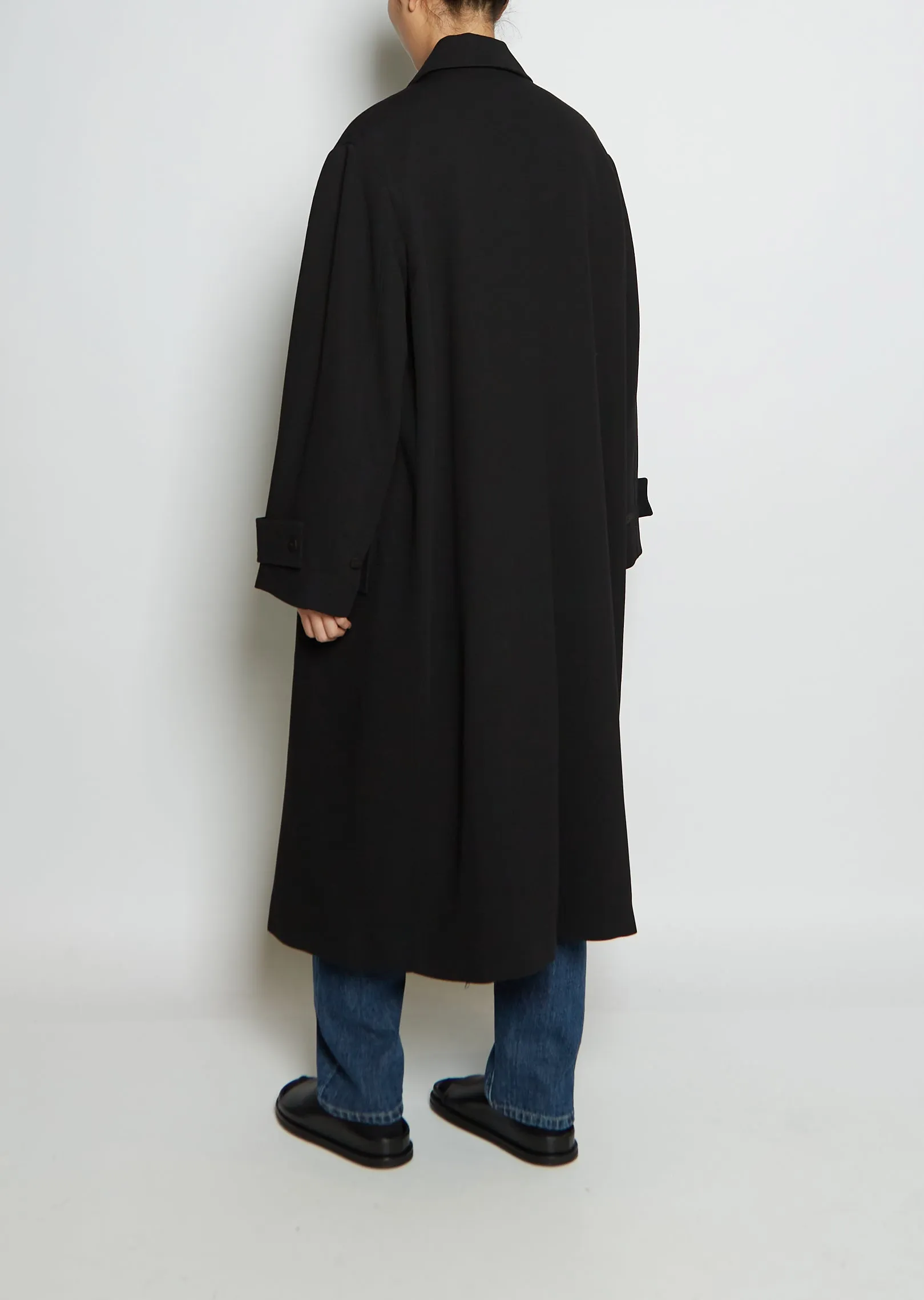 Fidra Tailored Double Viscose Wool Overcoat