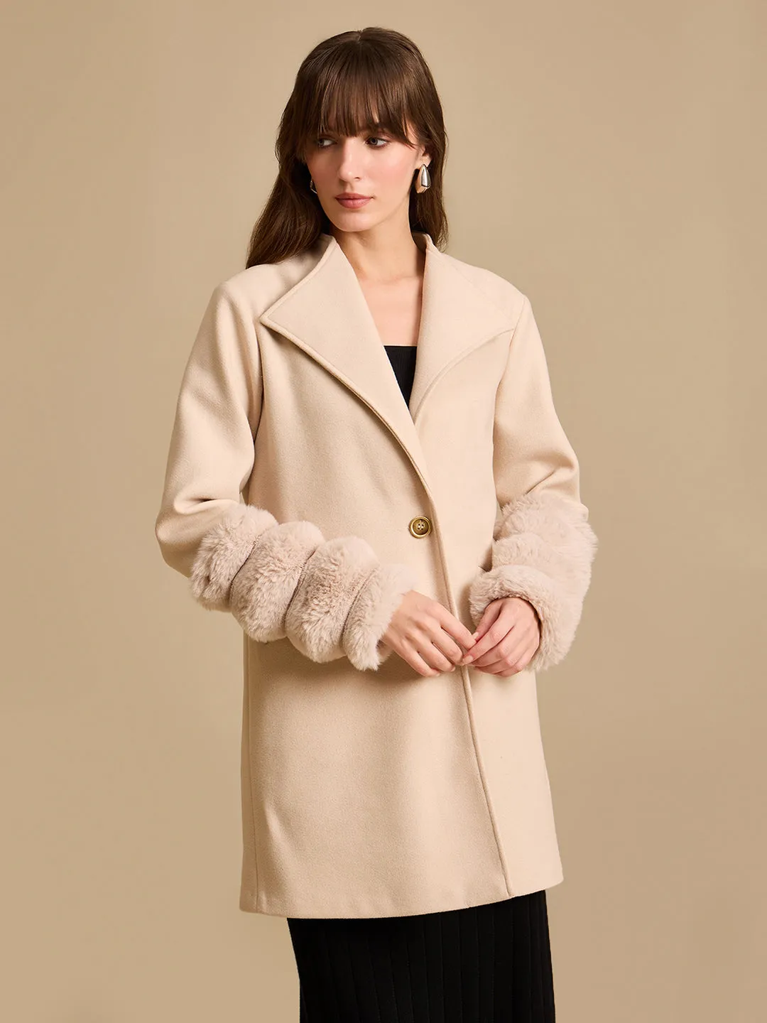 Fur Detail Overcoat