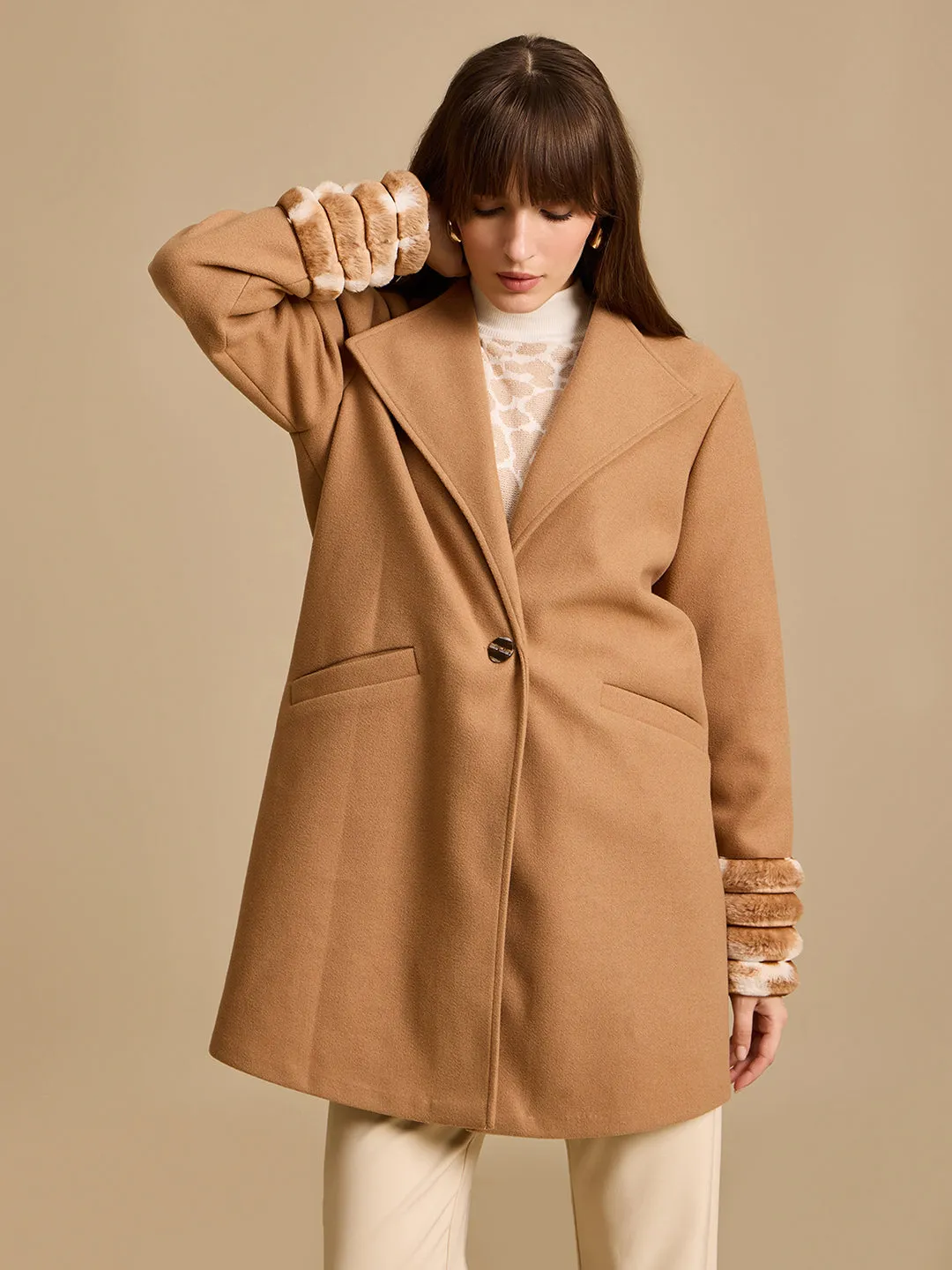 Fur Detail Overcoat