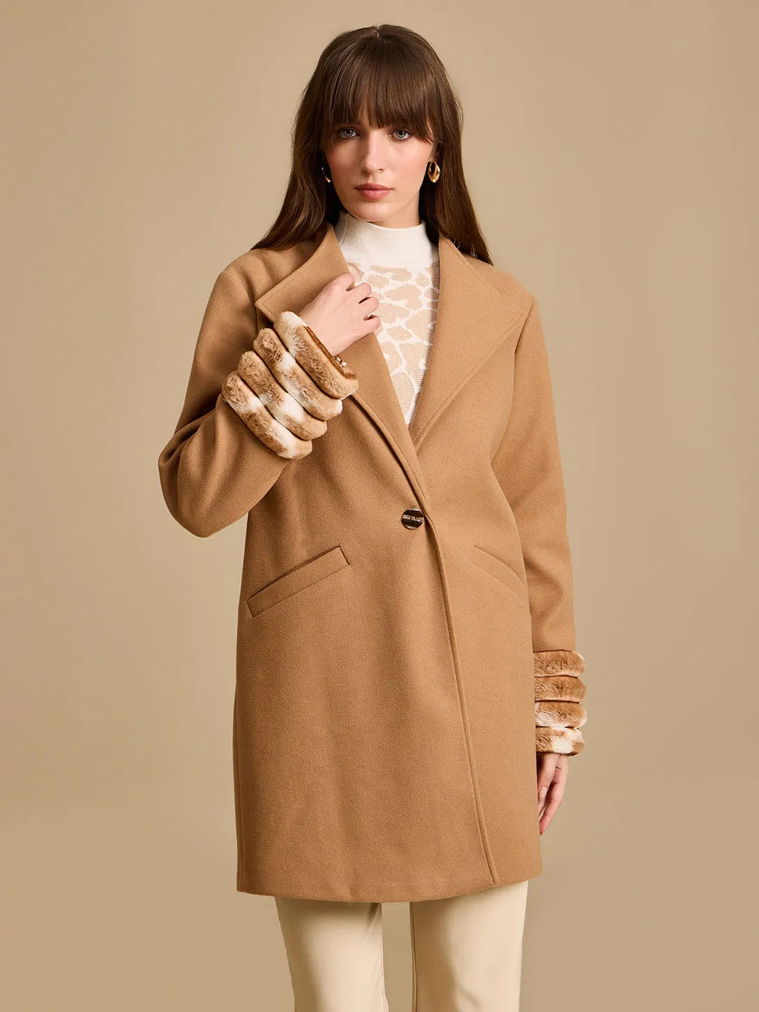 Fur Detail Overcoat