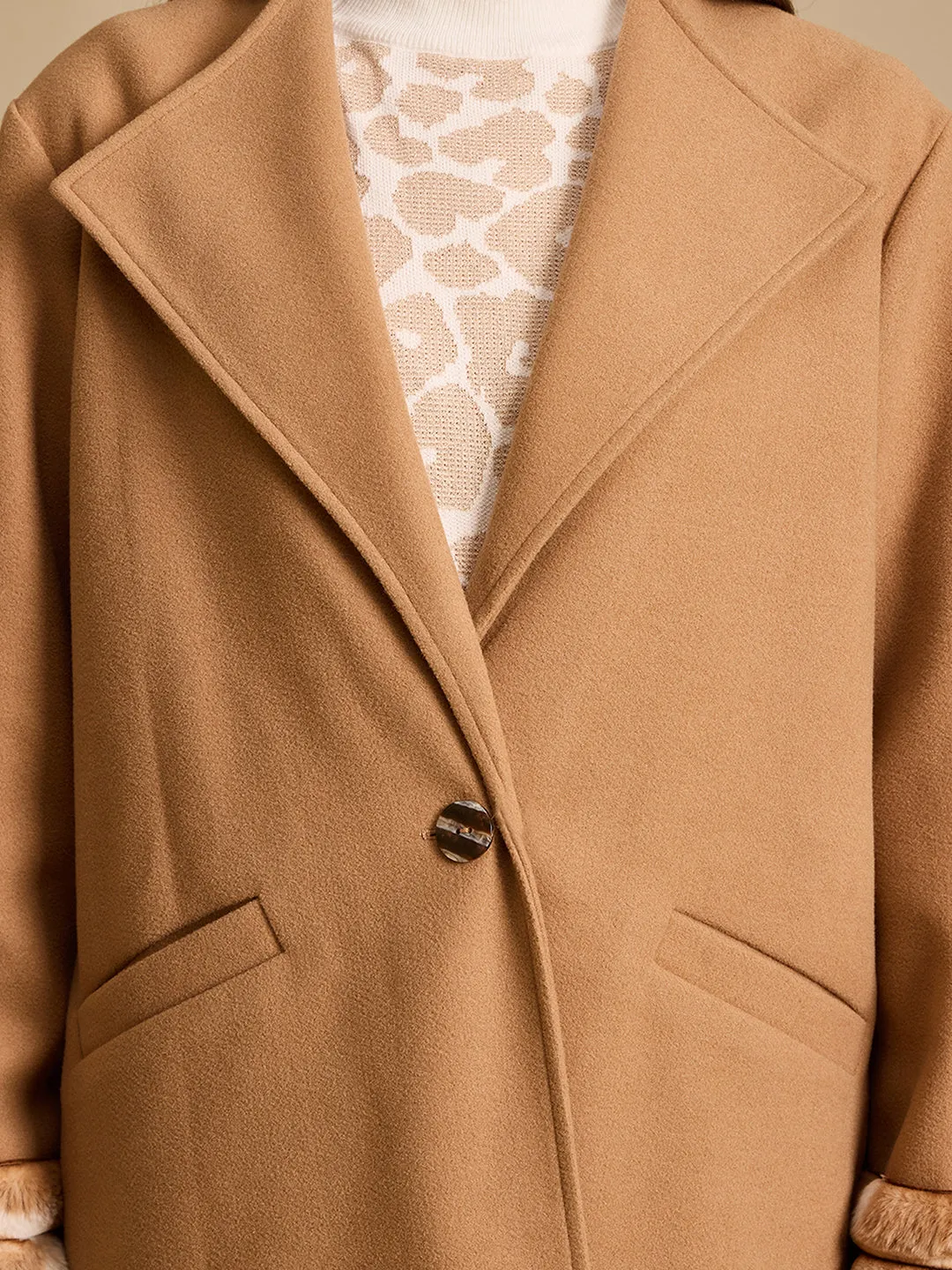 Fur Detail Overcoat