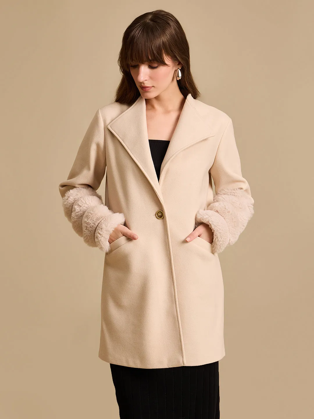 Fur Detail Overcoat