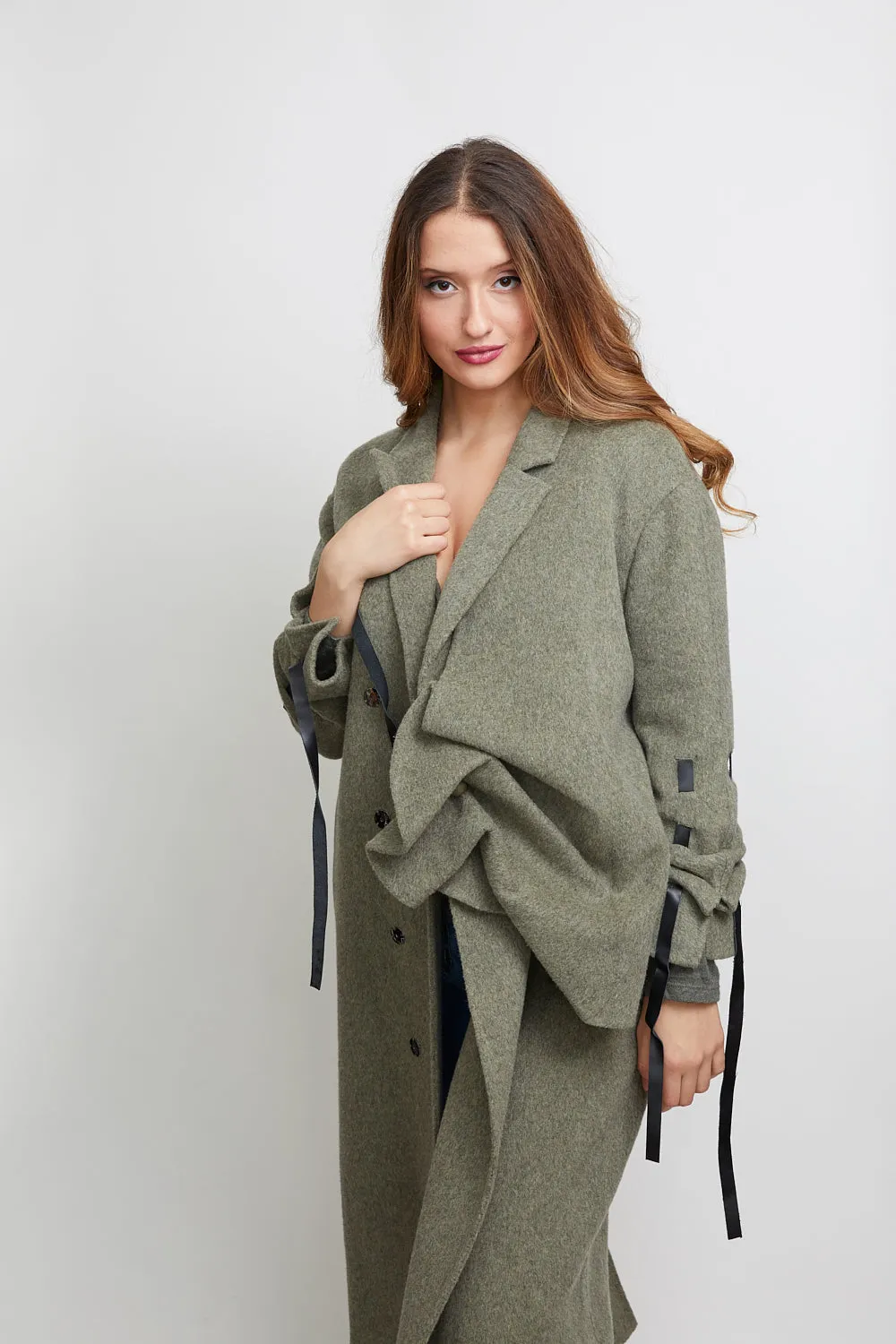 HIGH END - WOOLBLEND ASYMMETRIC OVERCOAT