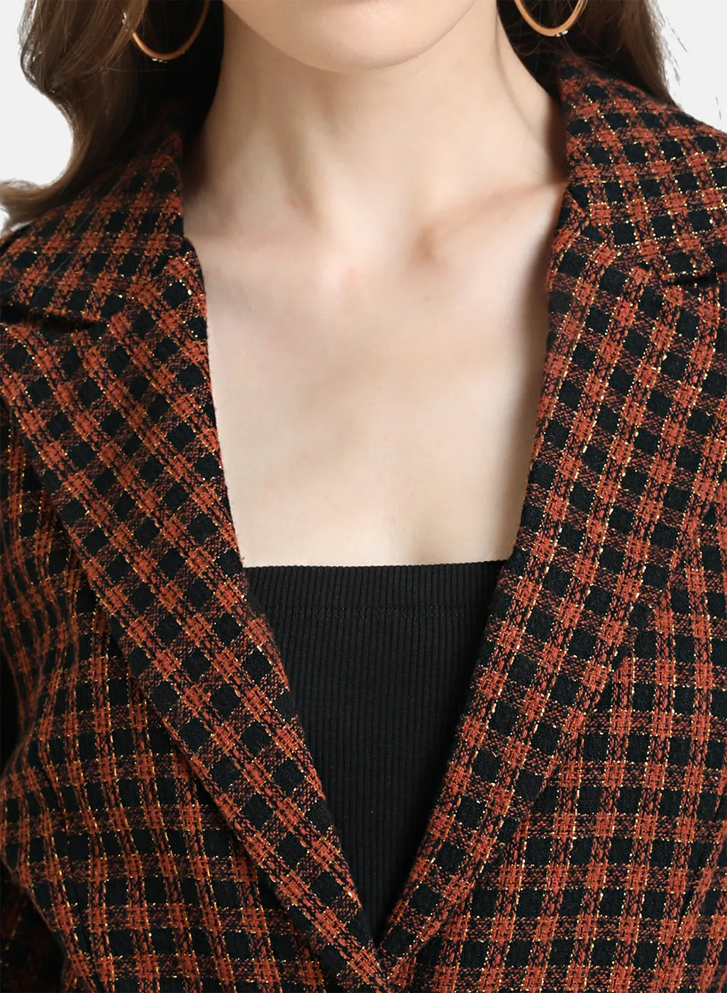 Jacquard Overcoat With Notch Collar