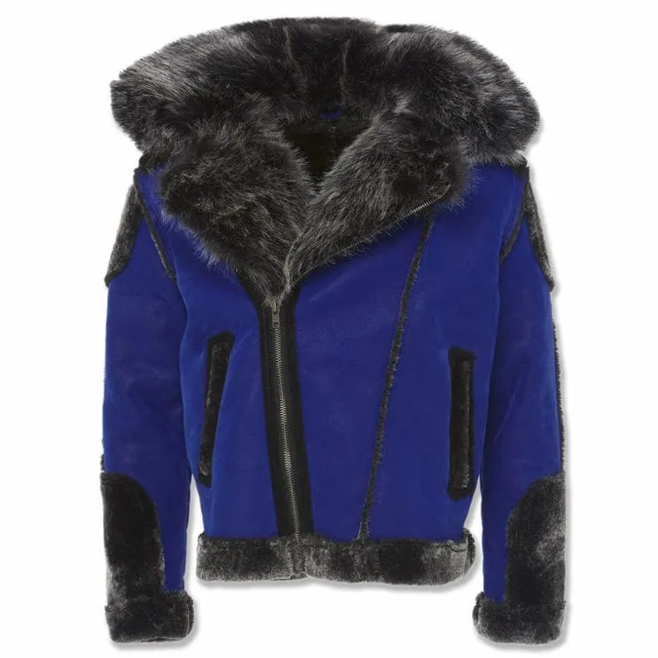 Jordan Craig El Jefe Shearling Moto Jacket (Racer Blue) 91590