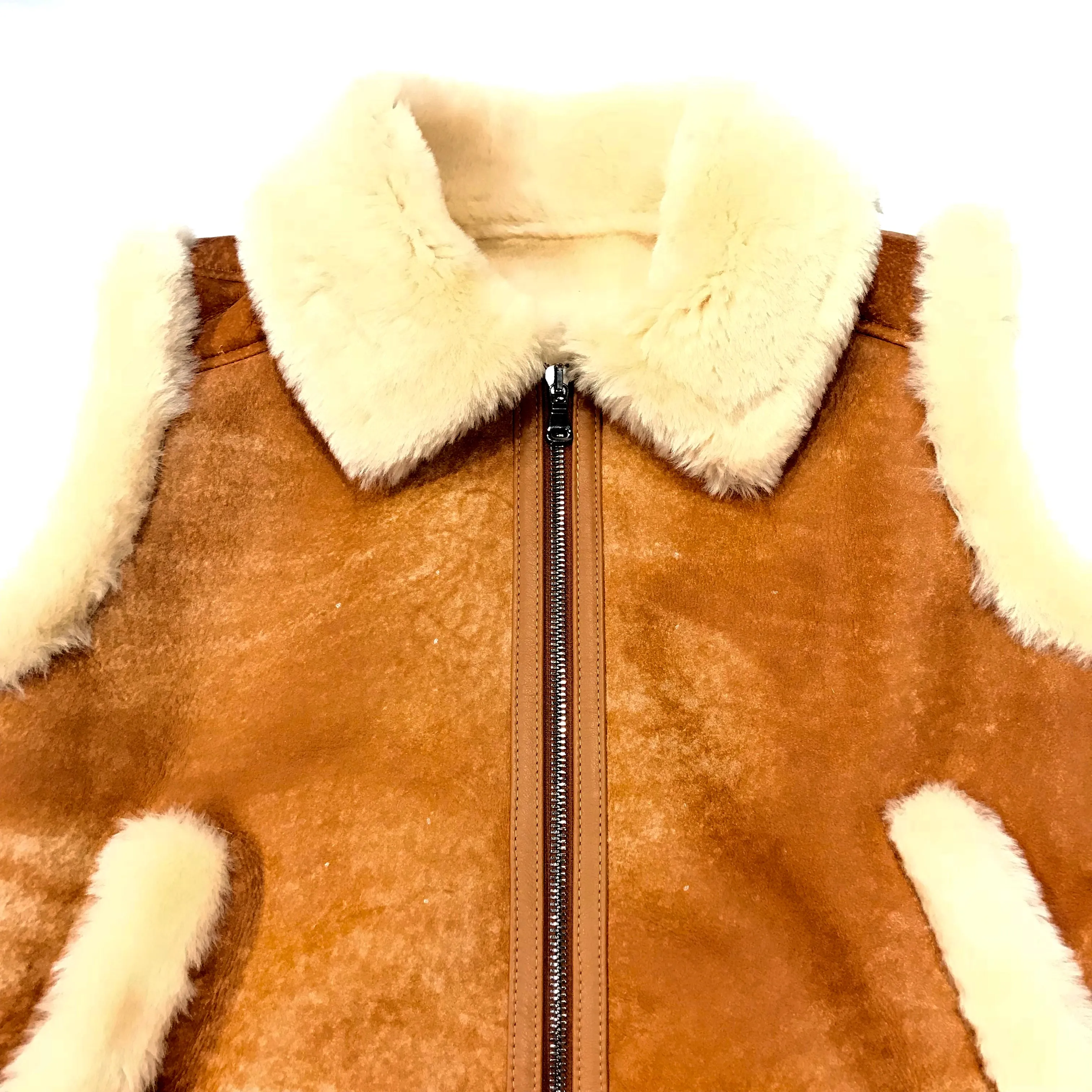 Kashani Men's Cognac Shearling Vest