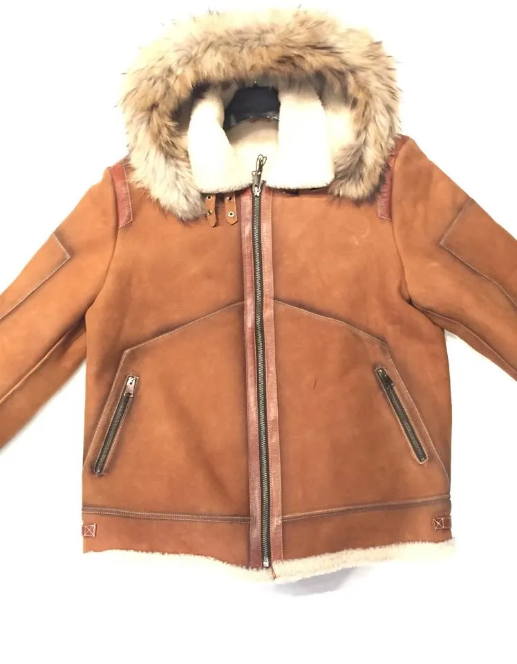 Kashani Tobacco Burnish Fox Shearling Jacket