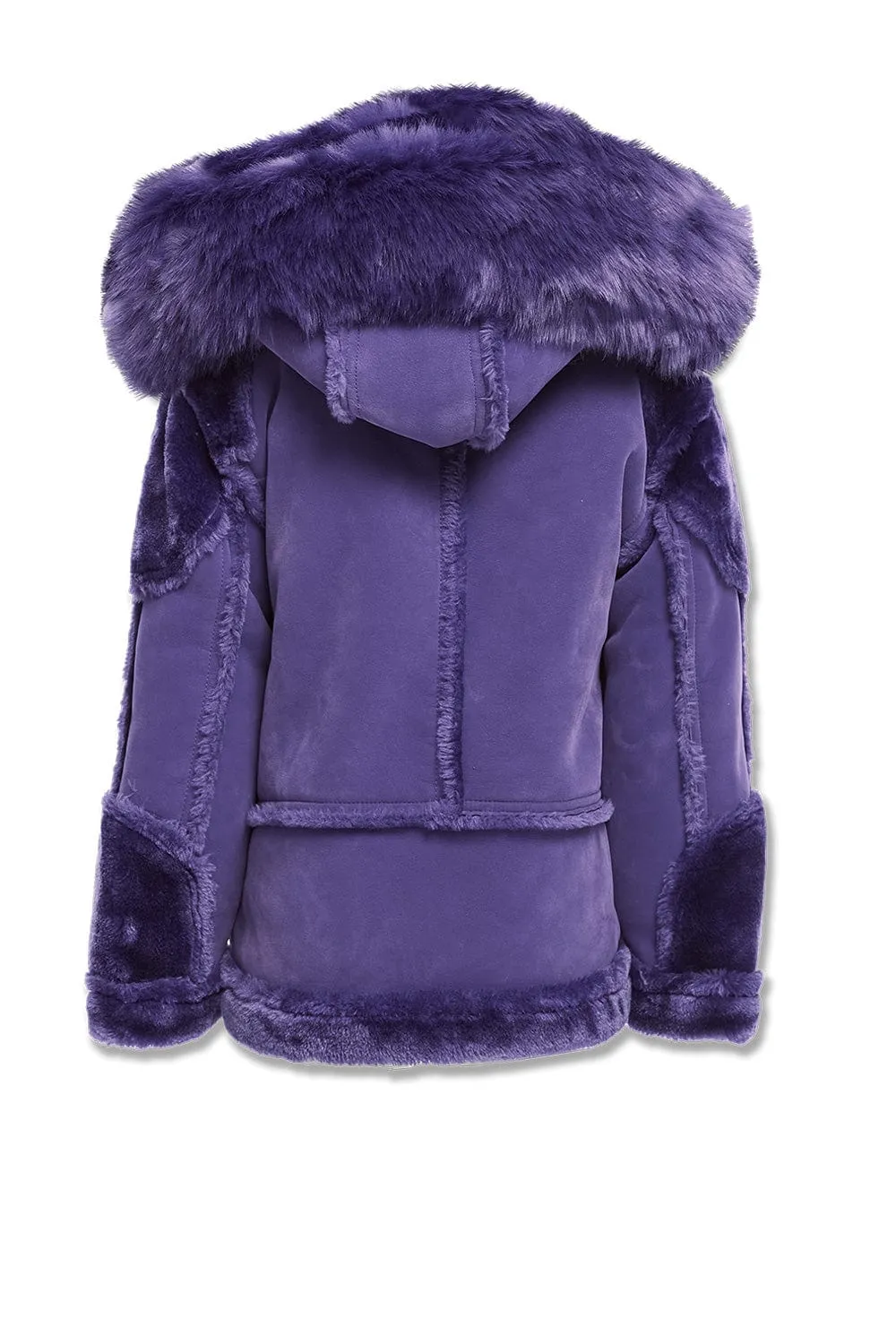 Kids El Jefe Shearling Moto Jacket (Purple)