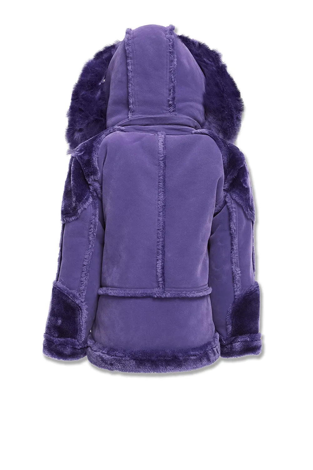 Kids El Jefe Shearling Moto Jacket (Purple)