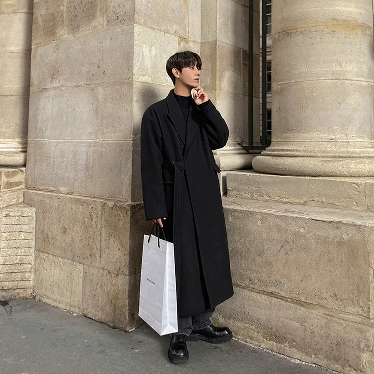 [Korean Style] Cos 2 Color Belted Wool Coat