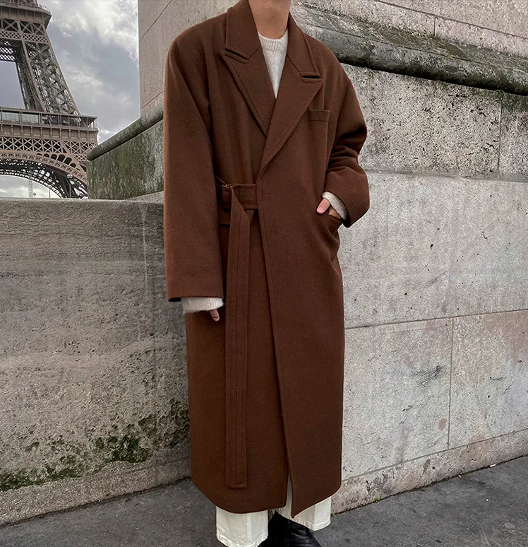 [Korean Style] Cos 2 Color Belted Wool Coat