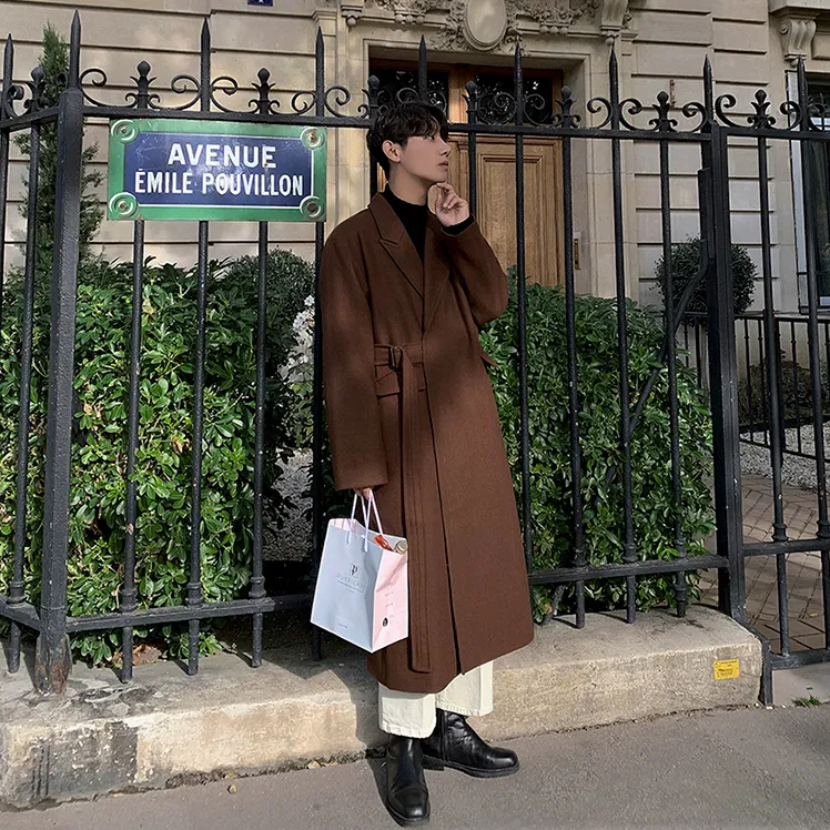 [Korean Style] Cos 2 Color Belted Wool Coat