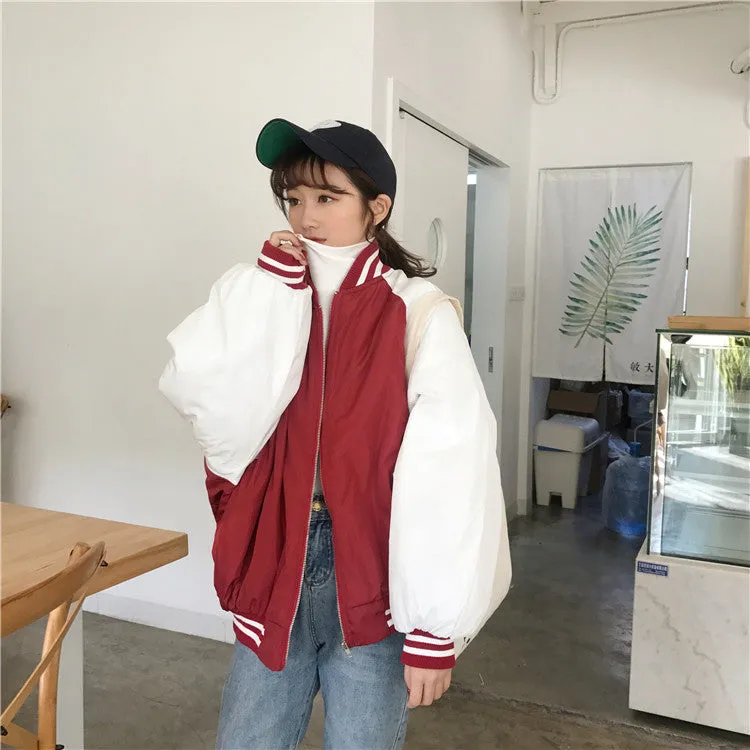 [Korean Style] Kazo Burgandy Bomber Jacket