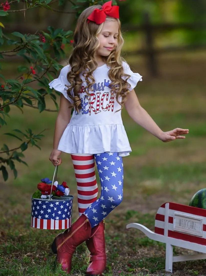 Little Miss America Legging Set