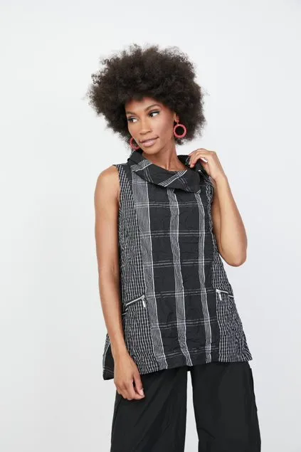 Liv Sale, 108324 Plaid Grid Pattern Mix Tunic, 40% Off Regular Price!