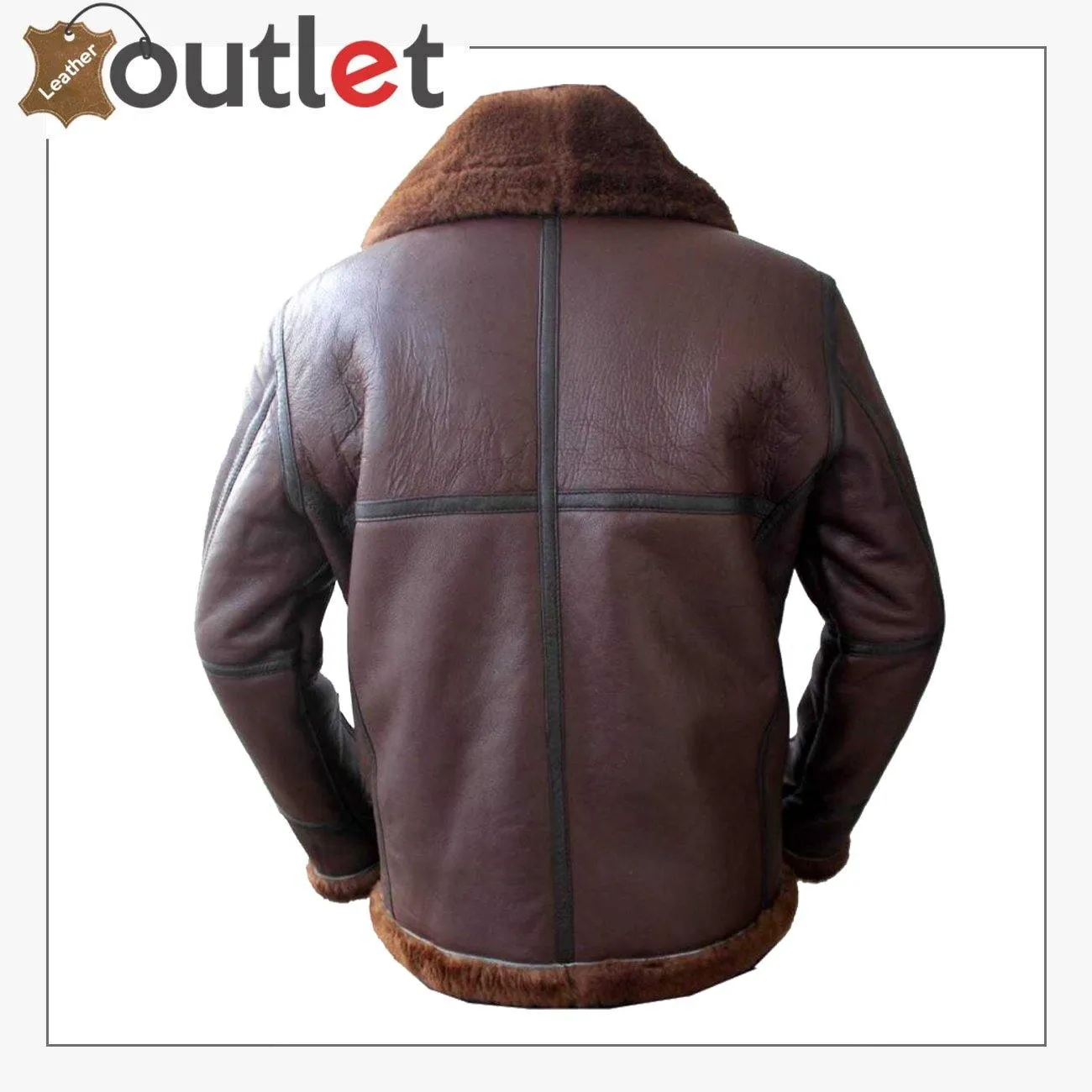 Men Aviator Bomber Leather Jacket