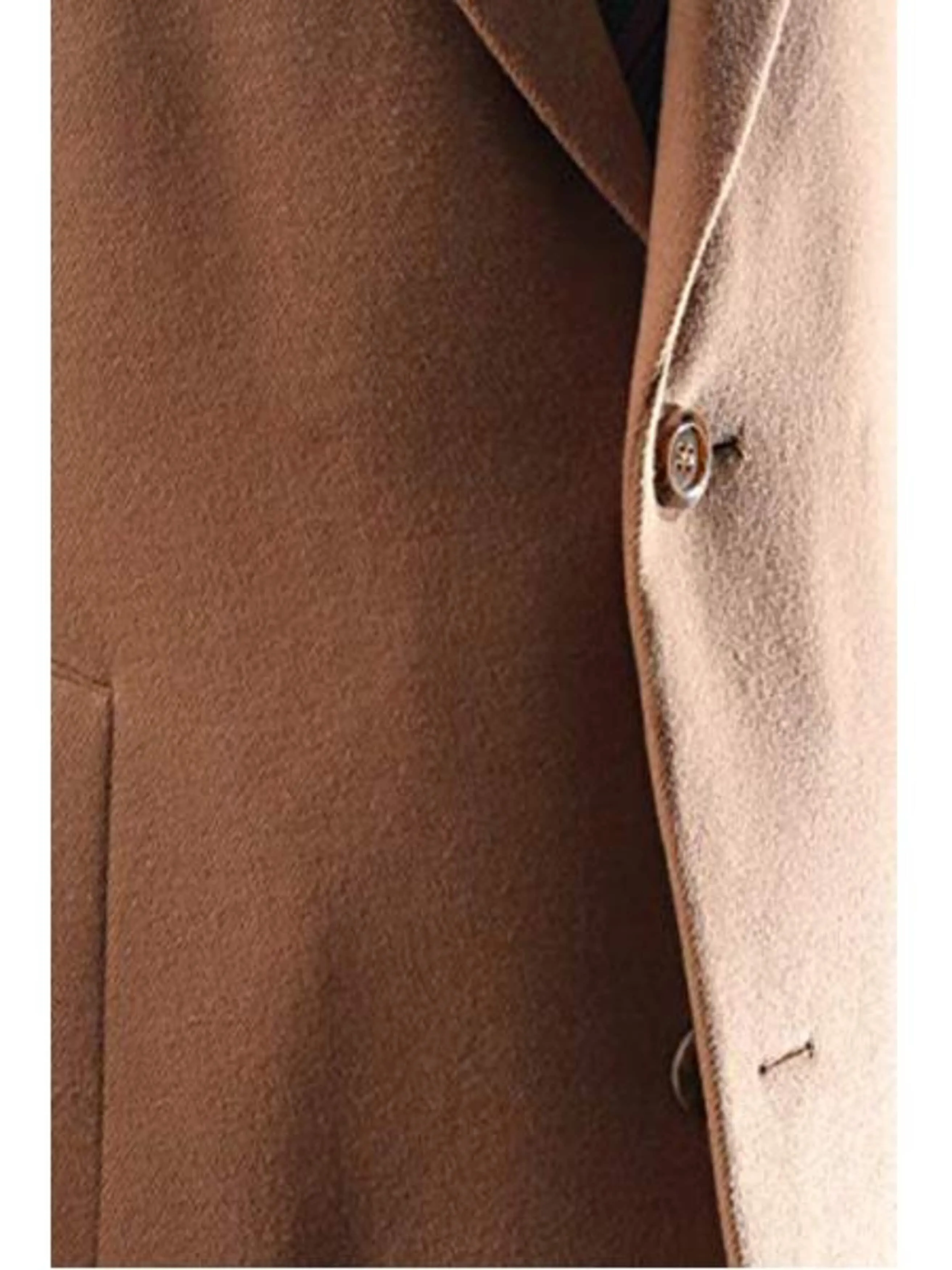 Men's Caravelli Camel Long Dress Topcoat - Winter coat Two Button 3/4 Length men's Car Coat