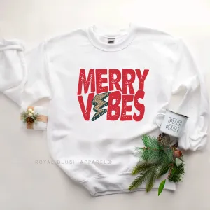 Merry Vibes Lightning Sweatshirt