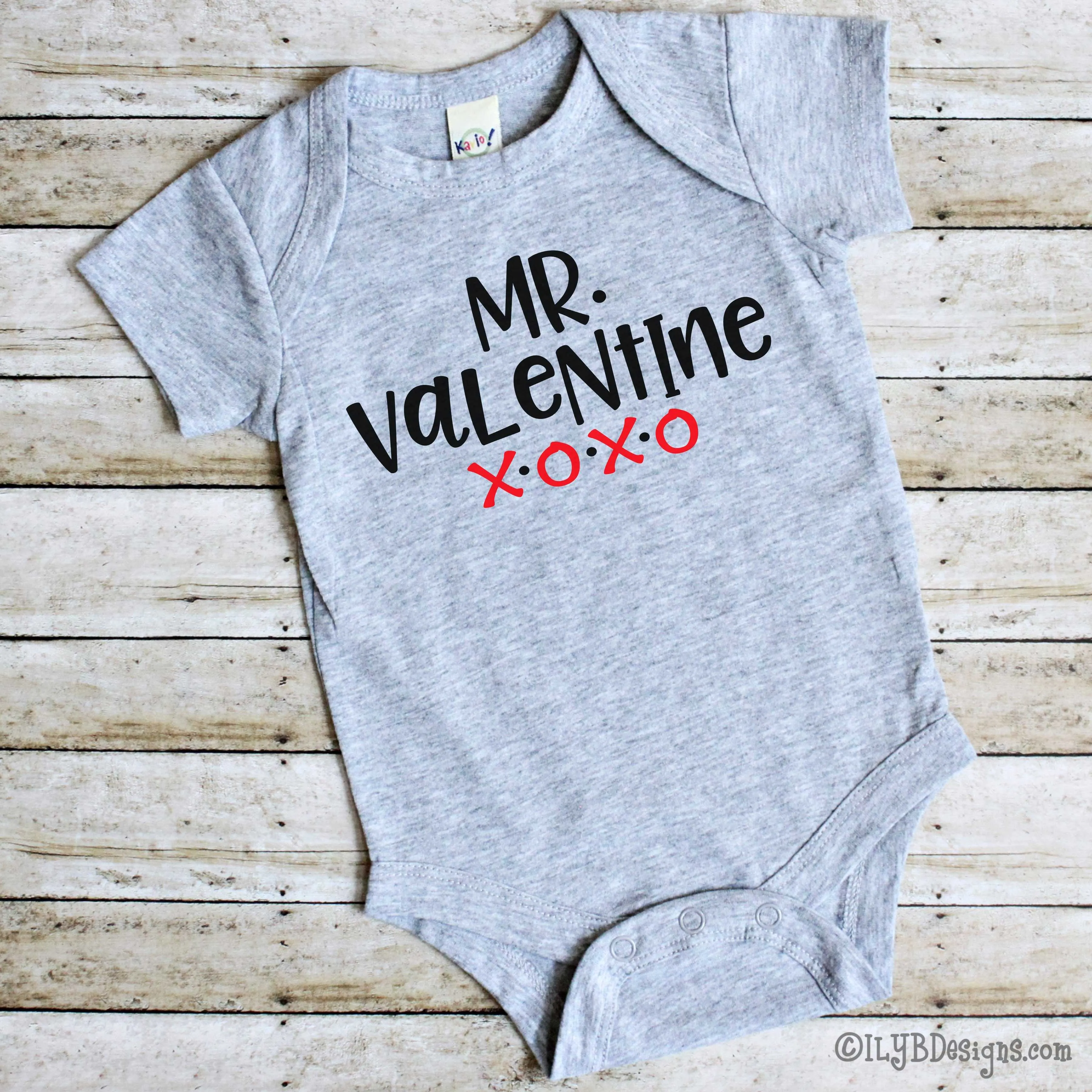 Mr. Valentine Infant Bodysuit - Baby Valentine's Day Bodysuit -  Baby Boy 1st Valentine Baby Bodysuit