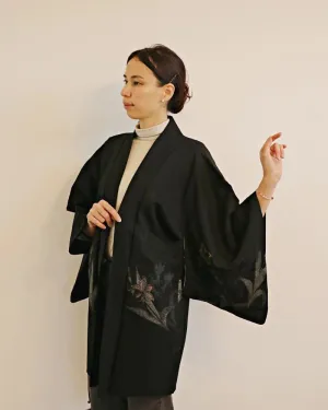 Narcissus Stardust Black Haori Kimono Jacket