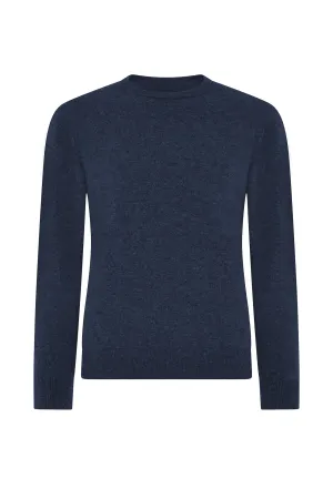 Navy Cashmere Crew Neck Jumper