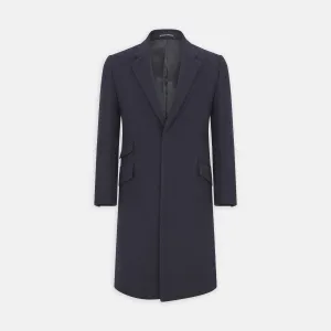 Navy Lambswool Joseph Overcoat