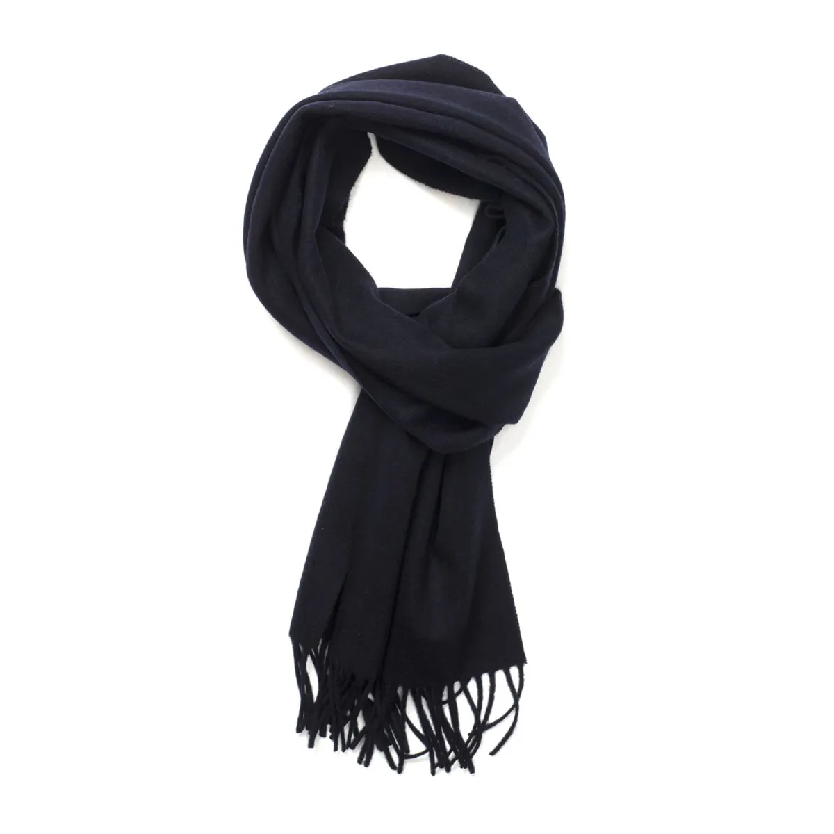 Navy Pure Cashmere Scarf