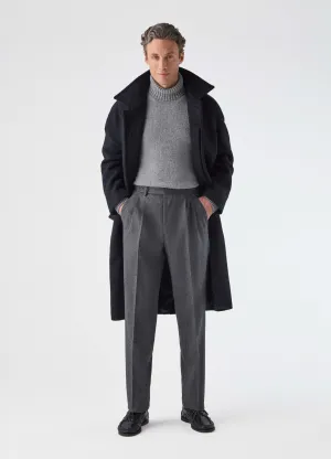 Nelson Tweed Raglan Coat - Navy