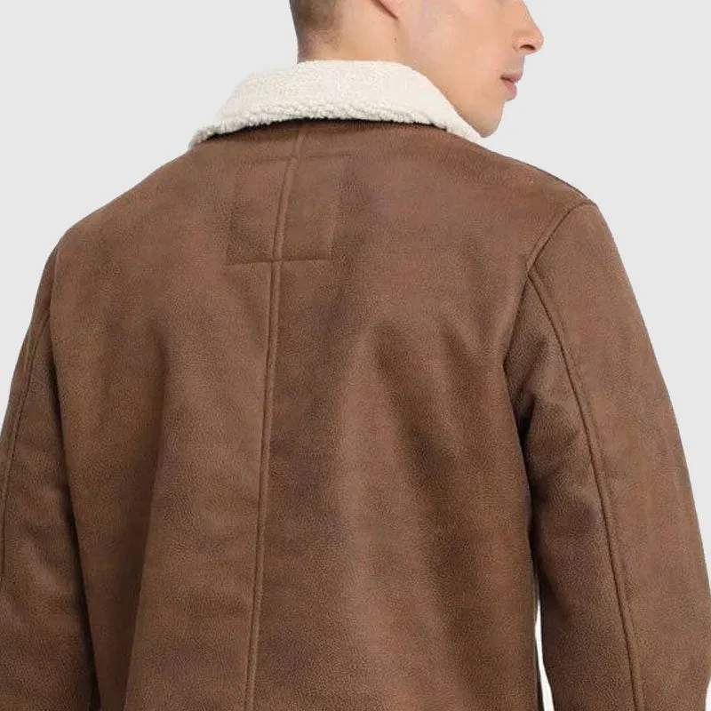 New High Quaity Men's Fake Shearling Biker Jacket