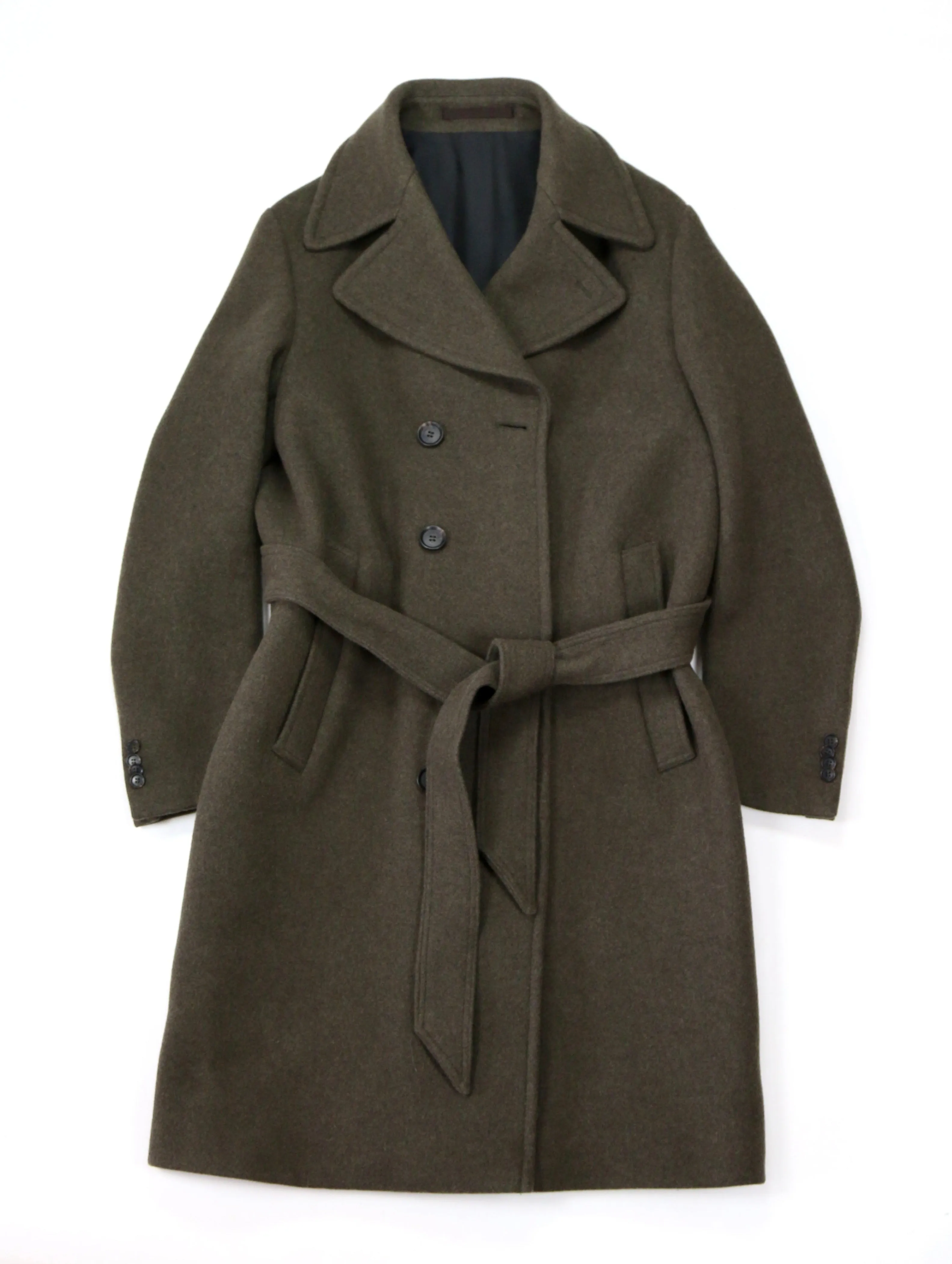 Oscar Jacobson - Bottle Green Belted Overcoat 52